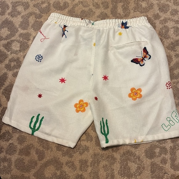 Malibu By Drill Clothing Shorts Men's Large Textured Linen Look Snail Mushroom - Picture 3 of 4